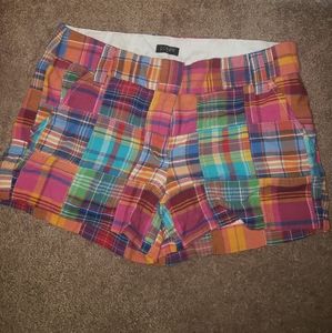 J. CREW PLAID WOMENS SHORTS
